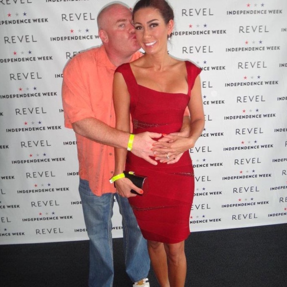 HERVE LEGER Brightflame Slash Sequin Dress xs